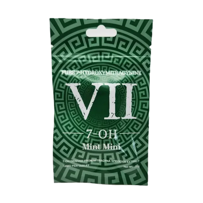 VII 50ct 7OH Green Mint Mini Tabs 20mg per Tablet - Seven Tech