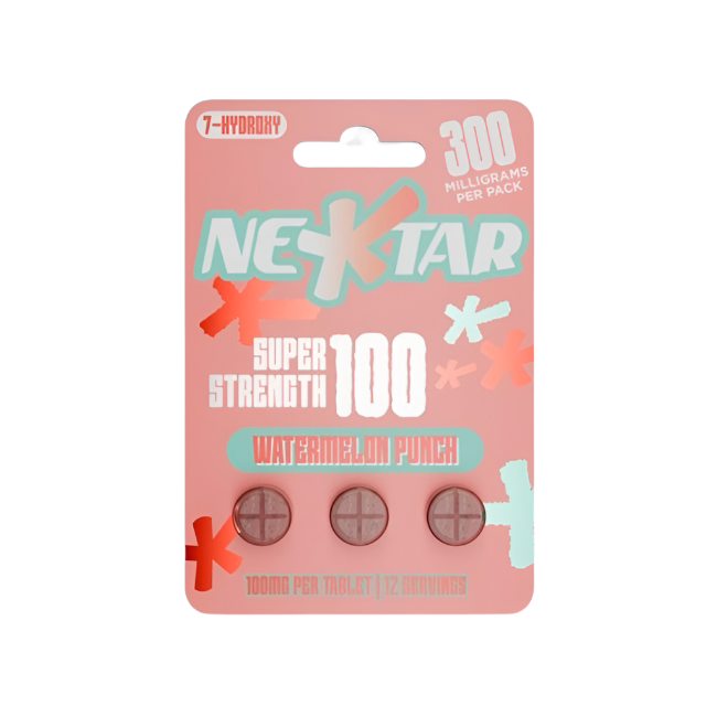 NEKTAR 3ct 7OH Chewable Tabs Super Strength Watermelon Punch 100mg Per Tablets - Seven Tech