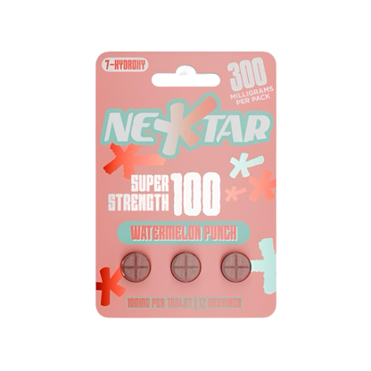 NEKTAR 3ct 7OH Chewable Tabs Super Strength Watermelon Punch 100mg Per Tablets - Seven Tech