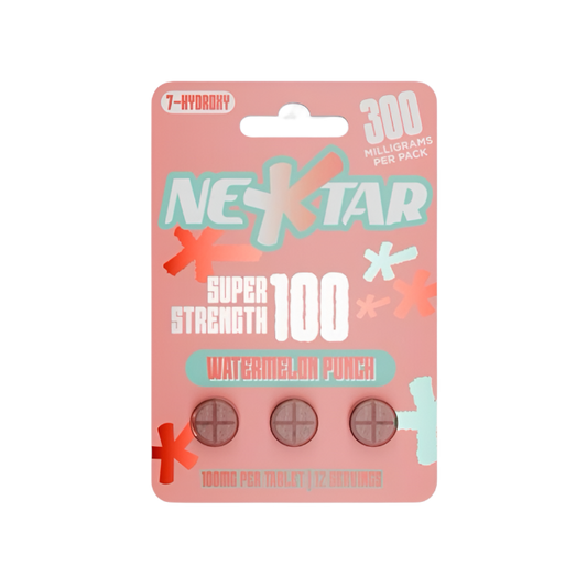 NEKTAR 3ct 7OH Chewable Tabs Super Strength Watermelon Punch 100mg Per Tablets - Seven Tech