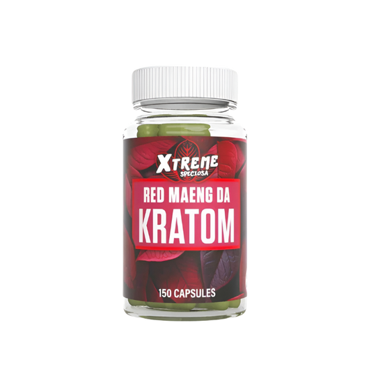 XTREME SPECIOSA Kratom CAPSULES 150CT - MAENG DA RED VEIN - Seven Tech