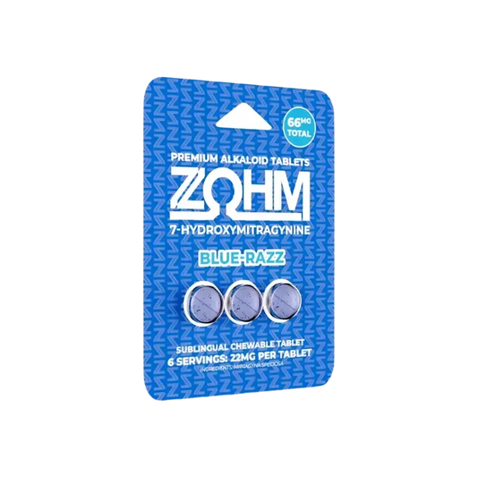 ZOHM 3ct 7OH Blue Razz Tabs 22mg per Tablet - Seven Tech