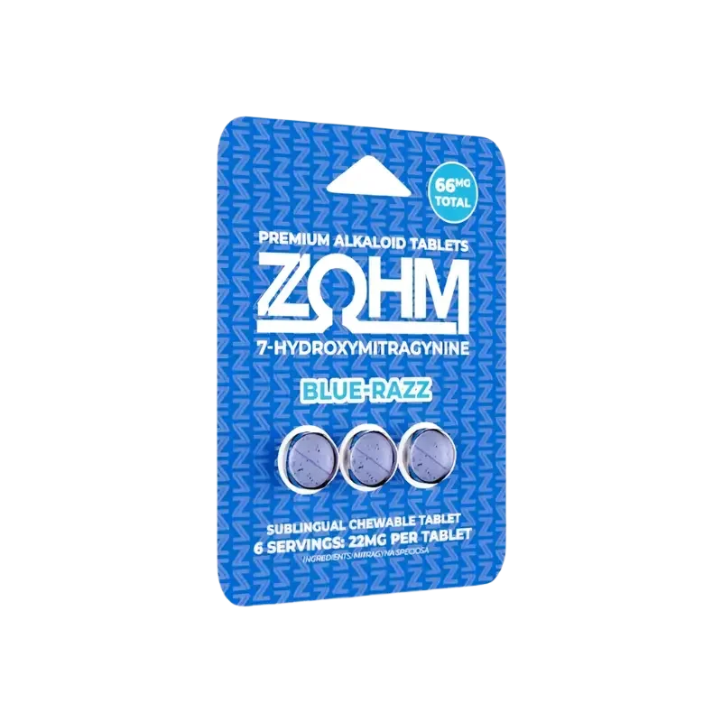 🎁 ZOHM 3ct 7OH Blue Razz Tabs 22mg per Tablet (100% off)