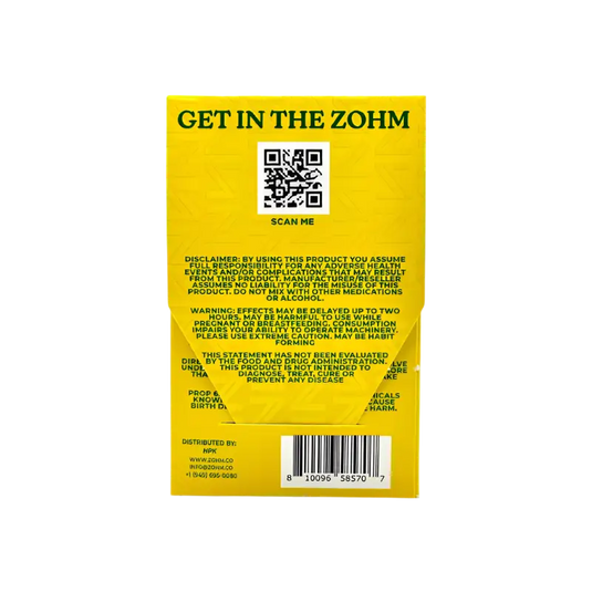 Yellow product packaging with warnings.